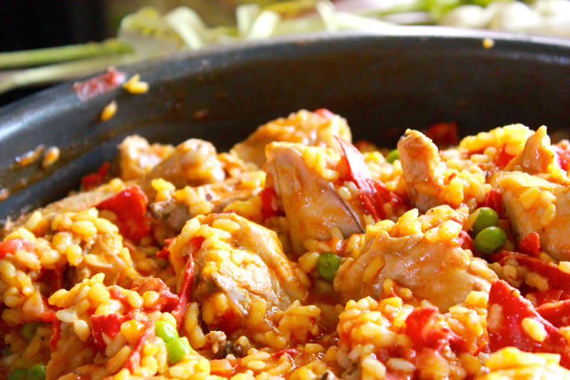 Paella au poulet